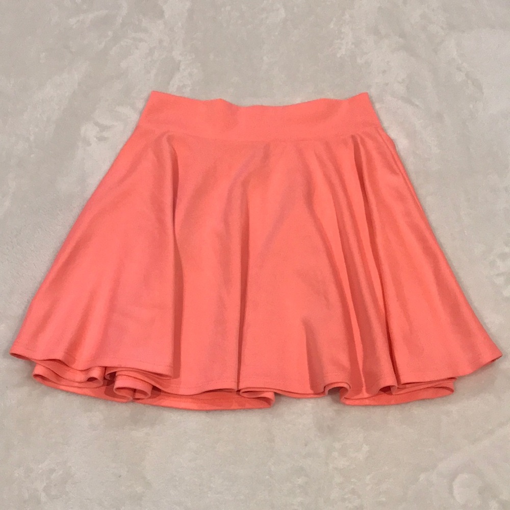 Bright Peach Skater Skirt